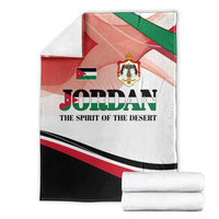 Jordan Emblem Blanket with Flag Colors and Desert Spirit Quote