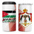 Jordan Emblem 4 in 1 Can Cooler Tumbler with Flag Colors and Desert Spirit Quote