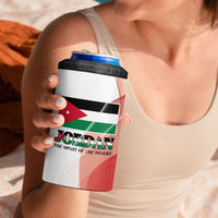 Jordan Emblem 4 in 1 Can Cooler Tumbler with Flag Colors and Desert Spirit Quote