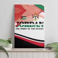 Jordan Emblem Canvas Wall Art with Flag Colors and Desert Spirit Quote