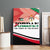 Jordan Emblem Canvas Wall Art with Flag Colors and Desert Spirit Quote