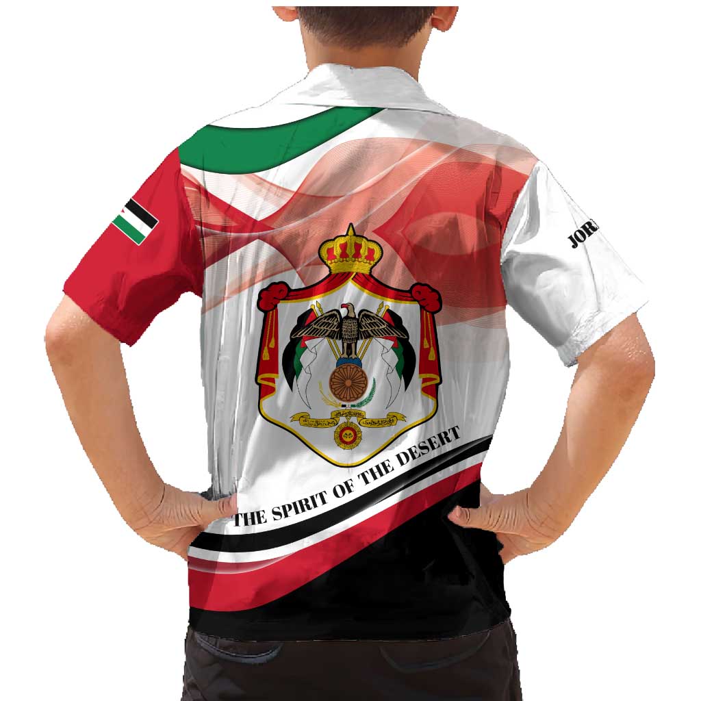 Jordan Emblem Family Matching Mermaid Dress and Hawaiian Shirt with Flag Colors and Desert Spirit Quote