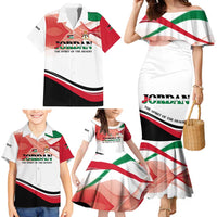 Jordan Emblem Family Matching Mermaid Dress and Hawaiian Shirt with Flag Colors and Desert Spirit Quote