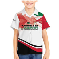 Jordan Emblem Family Matching Mermaid Dress and Hawaiian Shirt with Flag Colors and Desert Spirit Quote