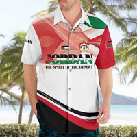 Jordan Emblem Hawaiian Shirt with Flag Colors and Desert Spirit Quote