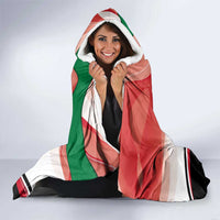 Jordan Emblem Hooded Blanket with Flag Colors and Desert Spirit Quote
