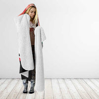 Jordan Emblem Hooded Blanket with Flag Colors and Desert Spirit Quote