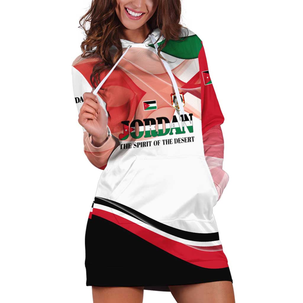 Jordan Emblem Hoodie Dress with Flag Colors and Desert Spirit Quote