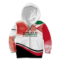 Jordan Emblem Kid Hoodie with Flag Colors and Desert Spirit Quote