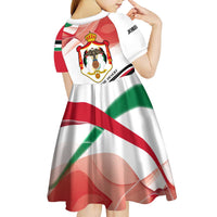 Jordan Emblem Kid Short Sleeve Dress with Flag Colors and Desert Spirit Quote