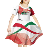 Jordan Emblem Kid Short Sleeve Dress with Flag Colors and Desert Spirit Quote
