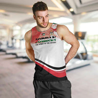 Jordan Emblem Men Tank Top with Flag Colors and Desert Spirit Quote
