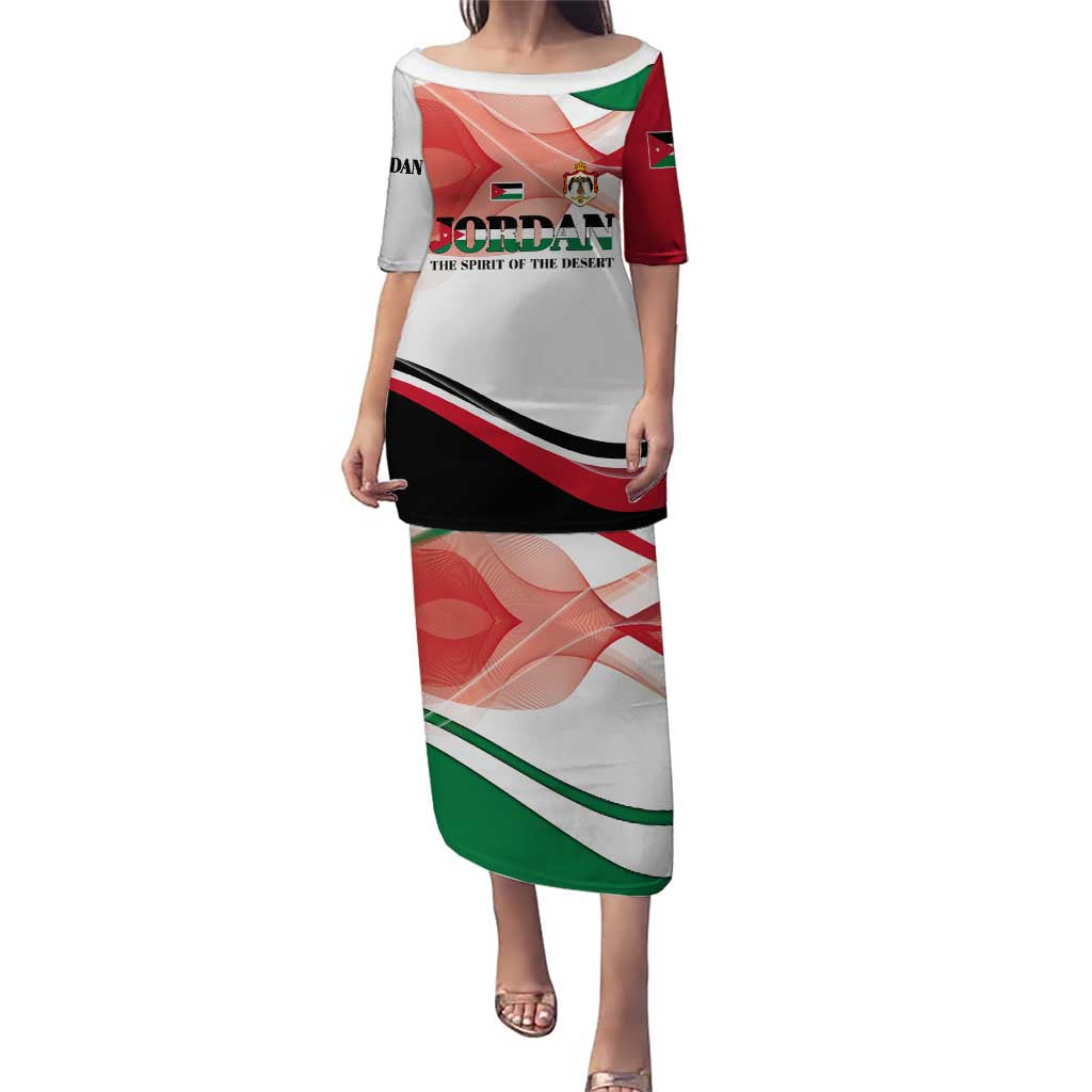 Jordan Emblem Puletasi with Flag Colors and Desert Spirit Quote