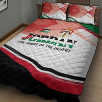 Jordan Emblem Quilt Bed Set with Flag Colors and Desert Spirit Quote