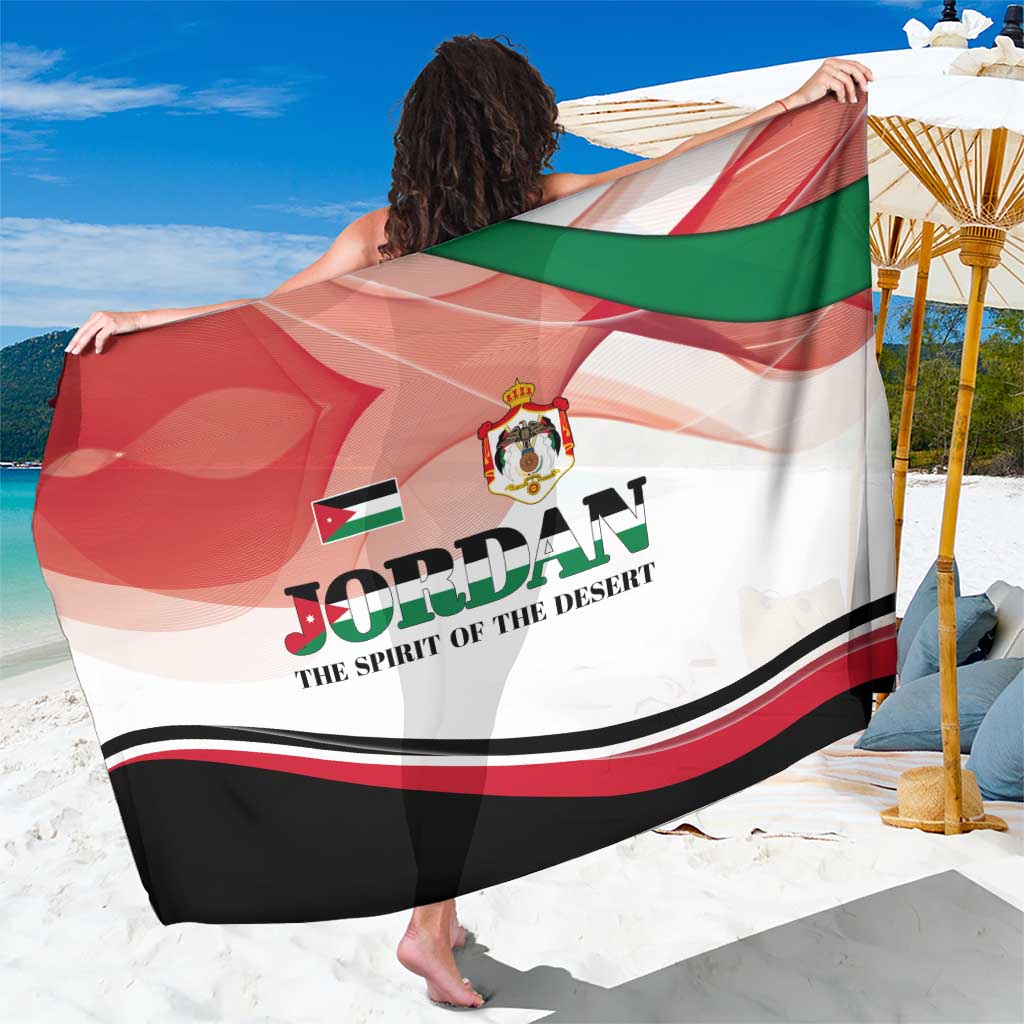 Jordan Emblem Sarong with Flag Colors and Desert Spirit Quote
