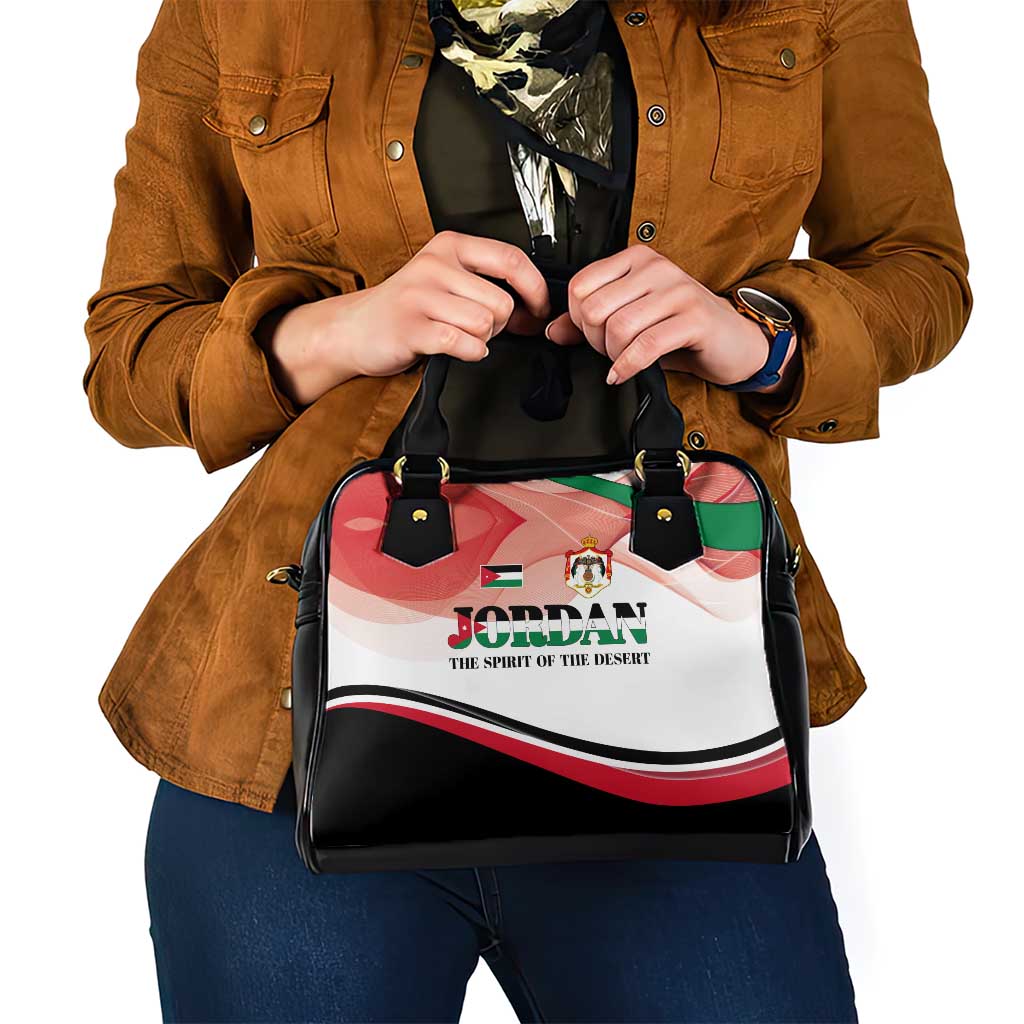 Jordan Emblem Shoulder Handbag with Flag Colors and Desert Spirit Quote