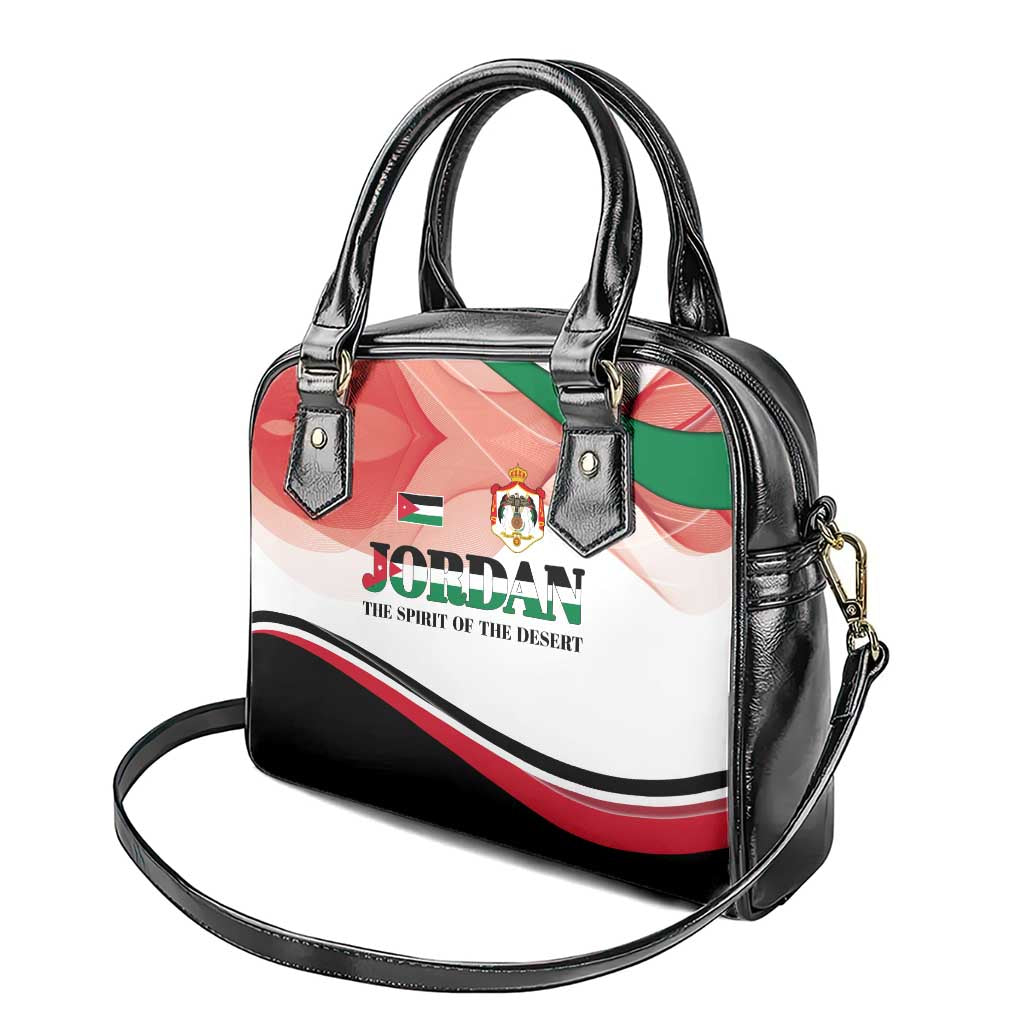 Jordan Emblem Shoulder Handbag with Flag Colors and Desert Spirit Quote