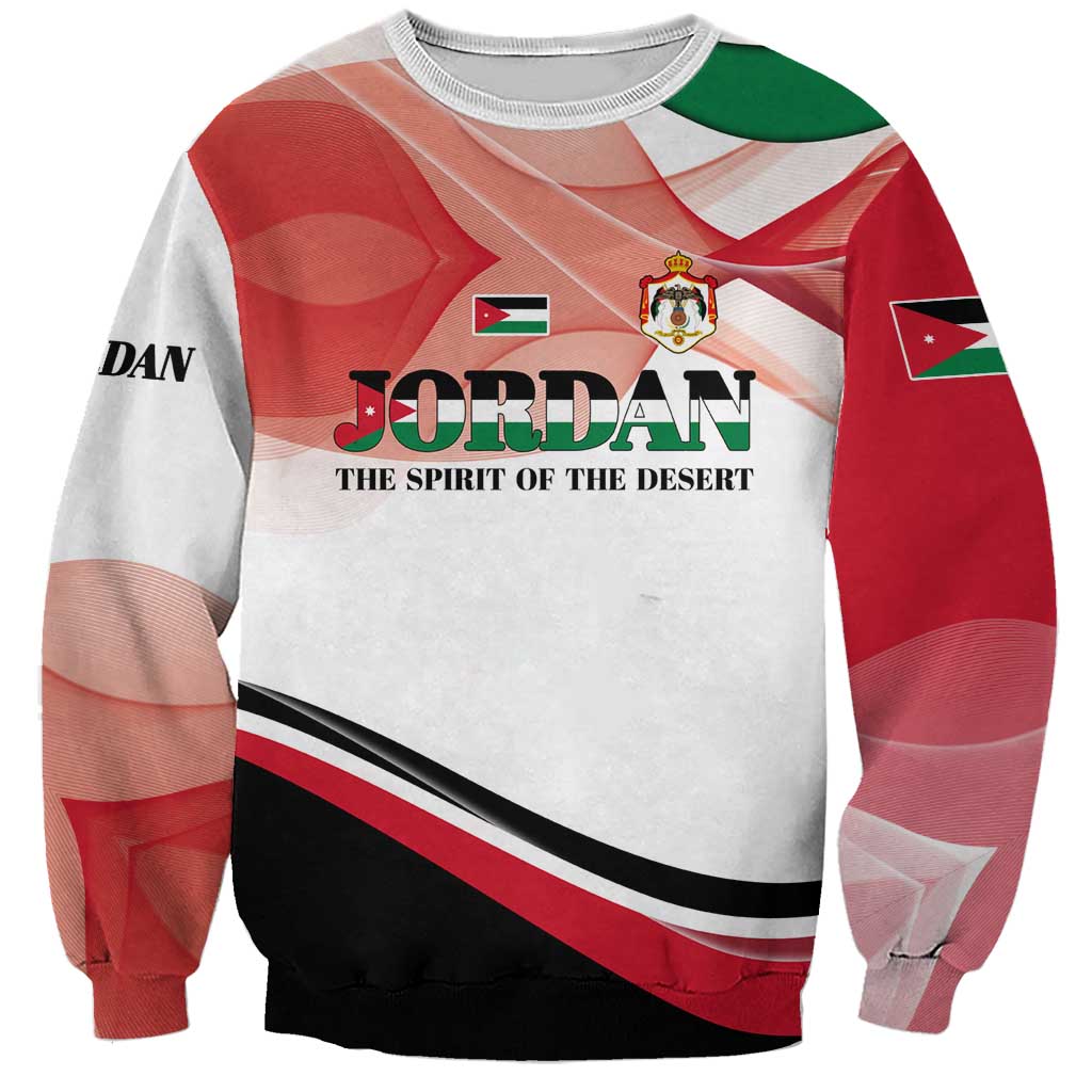 Jordan Emblem Sweatshirt with Flag Colors and Desert Spirit Quote