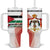 Jordan Emblem Tumbler With Handle with Flag Colors and Desert Spirit Quote