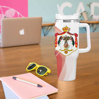 Jordan Emblem Tumbler With Handle with Flag Colors and Desert Spirit Quote