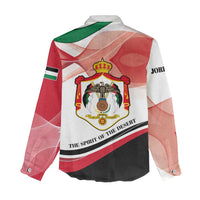 Jordan Emblem Women Casual Shirt with Flag Colors and Desert Spirit Quote