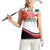 Jordan Emblem Women Sleeveless Polo Shirt with Flag Colors and Desert Spirit Quote