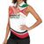 Jordan Emblem Women Sleeveless Polo Shirt with Flag Colors and Desert Spirit Quote