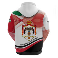 Jordan Emblem Zip Hoodie with Flag Colors and Desert Spirit Quote