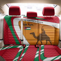 Wadi Rum Desert Back Car Seat Cover with Camel Rider and Jordan Flag Colors