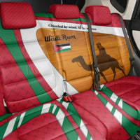 Wadi Rum Desert Back Car Seat Cover with Camel Rider and Jordan Flag Colors