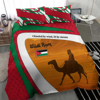 Wadi Rum Desert Bedding Set with Camel Rider and Jordan Flag Colors