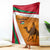 Wadi Rum Desert Blanket with Camel Rider and Jordan Flag Colors