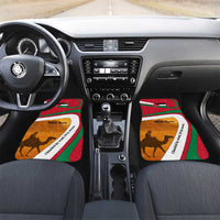 Wadi Rum Desert Car Mats with Camel Rider and Jordan Flag Colors