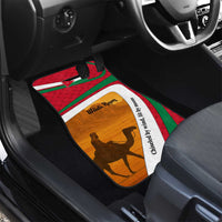 Wadi Rum Desert Car Mats with Camel Rider and Jordan Flag Colors