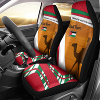 Wadi Rum Desert Car Seat Cover with Camel Rider and Jordan Flag Colors
