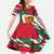 Wadi Rum Desert Family Matching Summer Maxi Dress and Hawaiian Shirt with Camel Rider and Jordan Flag Colors