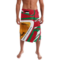 Wadi Rum Desert Lavalava with Camel Rider and Jordan Flag Colors