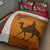 Wadi Rum Desert Quilt Bed Set with Camel Rider and Jordan Flag Colors