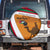 Wadi Rum Desert Spare Tire Cover with Camel Rider and Jordan Flag Colors