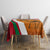 Wadi Rum Desert Tablecloth with Camel Rider and Jordan Flag Colors