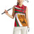 Wadi Rum Desert Women Sleeveless Polo Shirt with Camel Rider and Jordan Flag Colors