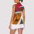 Wadi Rum Desert Women Sleeveless Polo Shirt with Camel Rider and Jordan Flag Colors