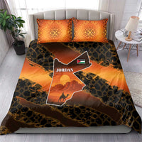 Jordan Desert Sunset Bedding Set with Camel and Traditional Geometric Pattern