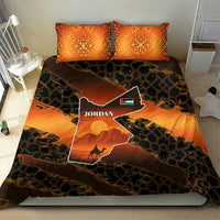 Jordan Desert Sunset Bedding Set with Camel and Traditional Geometric Pattern