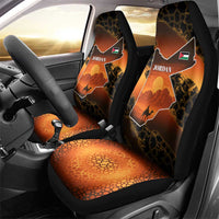 Jordan Desert Sunset Car Seat Cover with Camel and Traditional Geometric Pattern