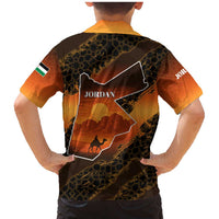 Jordan Desert Sunset Family Matching Mermaid Dress and Hawaiian Shirt with Camel and Traditional Geometric Pattern