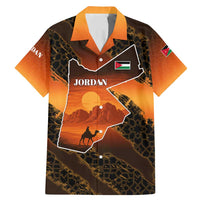Jordan Desert Sunset Family Matching Mermaid Dress and Hawaiian Shirt with Camel and Traditional Geometric Pattern