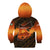 Jordan Desert Sunset Kid Hoodie with Camel and Traditional Geometric Pattern