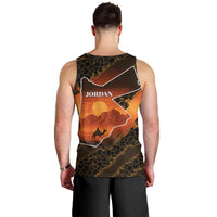 Jordan Desert Sunset Men Tank Top with Camel and Traditional Geometric Pattern
