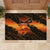 Jordan Desert Sunset Rubber Doormat with Camel and Traditional Geometric Pattern